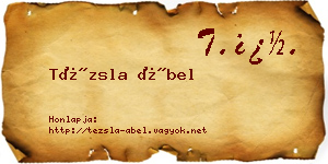 Tézsla Ábel névjegykártya