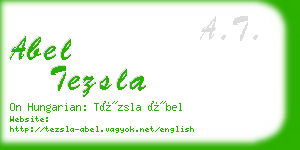 abel tezsla business card